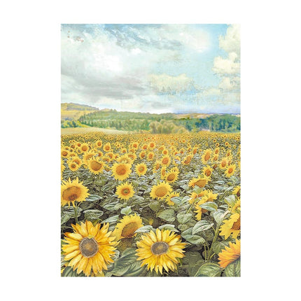 Sélection de 8 fonds en papier de riz A6 - Sunflower Art