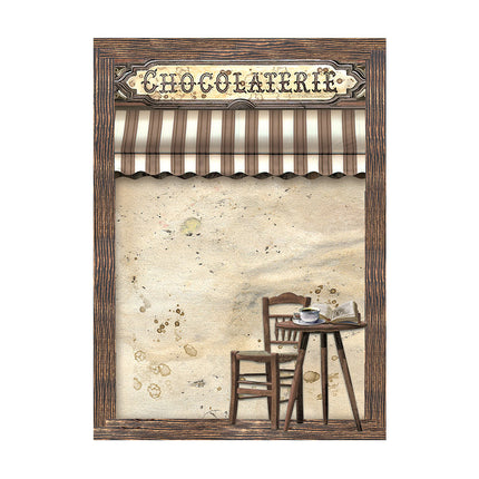 Sélection de 8 fonds en papier de riz A6 - Coffee and Chocolate
