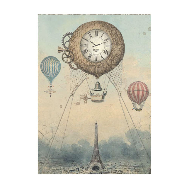 Sélection de 8 fonds en papier de riz au format A6 - Voyages Fantastiques