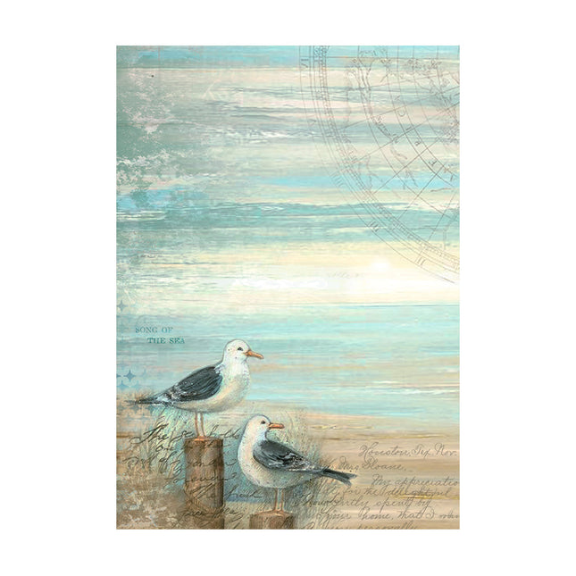 Sélection de 8 fonds en papier de riz A6 - Sea Land