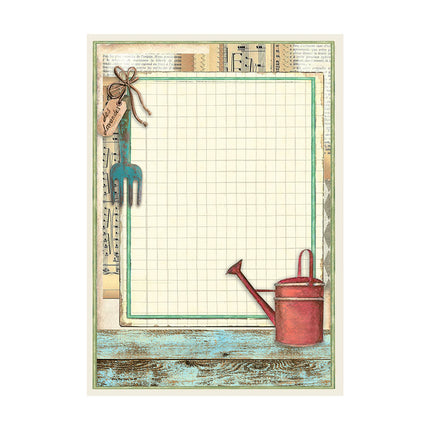 Sélection de 8 fonds en papier de riz A6 - Jardin