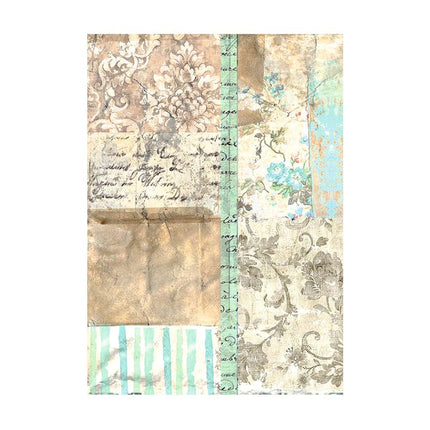 Sélection de 8 papiers de riz A6 avec motifs de fond - Wonderland