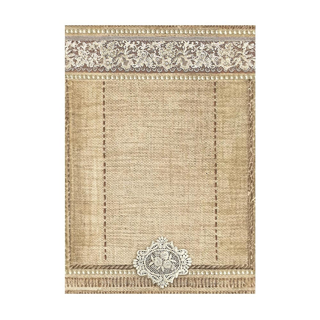 Sélection de 8 fonds en papier de riz A6 - Old Lace
