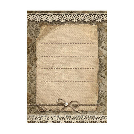 Sélection de 8 fonds en papier de riz A6 - Old Lace