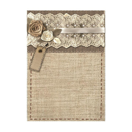 Sélection de 8 fonds en papier de riz A6 - Old Lace