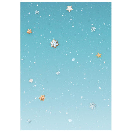 Sélection de 8 fonds en papier de riz A6 - Candy Christmas