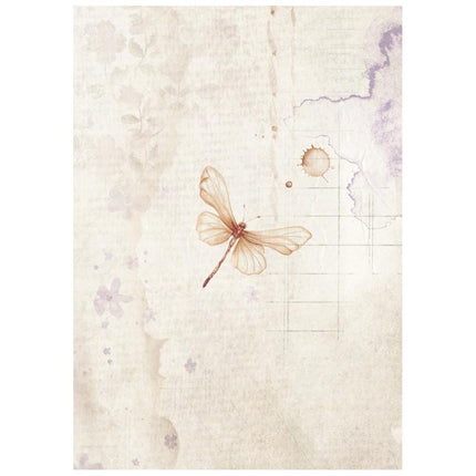 Sélection de 8 papiers de riz A6 pour fonds - Quiet Days