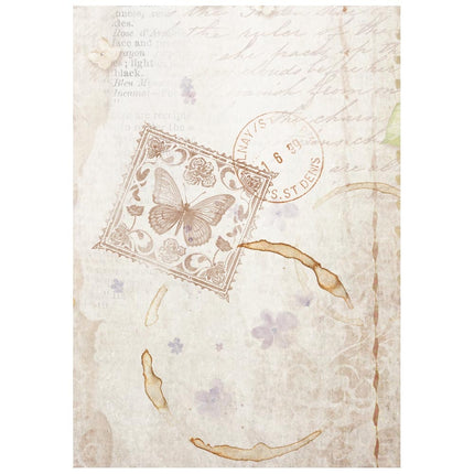 Sélection de 8 papiers de riz A6 pour fonds - Quiet Days