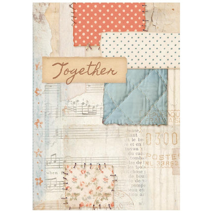 Sélection de 8 papiers de riz A6 pour arrière-plans - Family