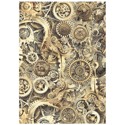 Sélection de 8 fonds en papier de riz imprimé A6 pour les loisirs créatifs - Jardins du Temps
