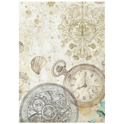 Sélection de 8 fonds en papier de riz imprimé A6 pour les loisirs créatifs - Jardins du Temps