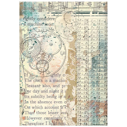 Sélection de 8 fonds en papier de riz imprimé A6 pour les loisirs créatifs - Jardins du Temps