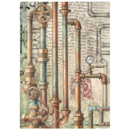 Sélection de 8 fonds en papier de riz imprimé A6 pour les loisirs créatifs - Jardins du Temps