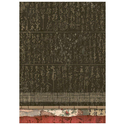 Sélection de 8 papiers de riz imprimés A6 à motifs de fond pour loisirs créatifs - Oriental Garden