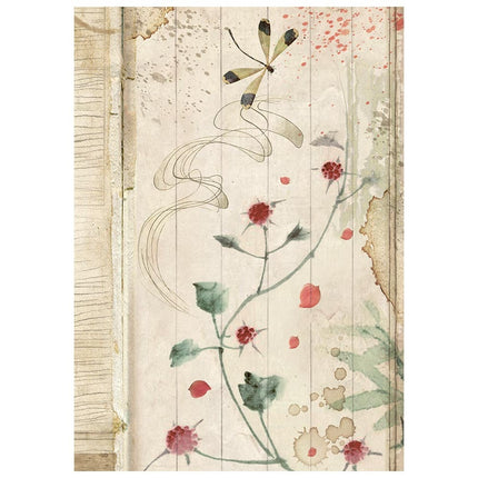 Sélection de 8 papiers de riz imprimés A6 à motifs de fond pour loisirs créatifs - Oriental Garden