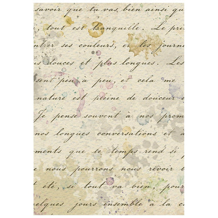 Sélection de 8 papiers de riz imprimés A6 pour fonds, pour arts créatifs - Flowers and Poems