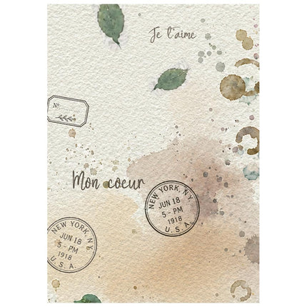 Sélection de 8 papiers de riz imprimés A6 pour fonds, pour arts créatifs - Flowers and Poems