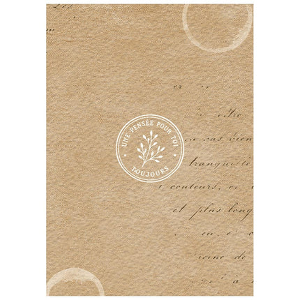Sélection de 8 papiers de riz imprimés A6 pour fonds, pour arts créatifs - Flowers and Poems