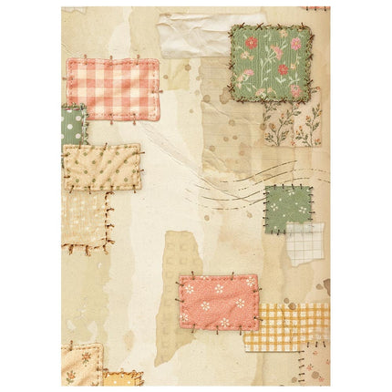 Sélection de 8 papiers de riz imprimés A6 pour loisirs créatifs - Cozy Family