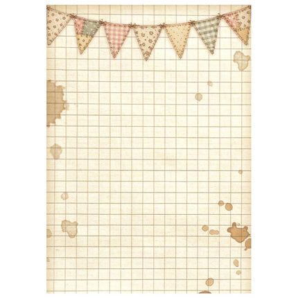 Sélection de 8 papiers de riz imprimés A6 pour loisirs créatifs - Cozy Family