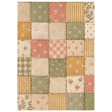 Sélection de 8 papiers de riz imprimés A6 pour loisirs créatifs - Cozy Family