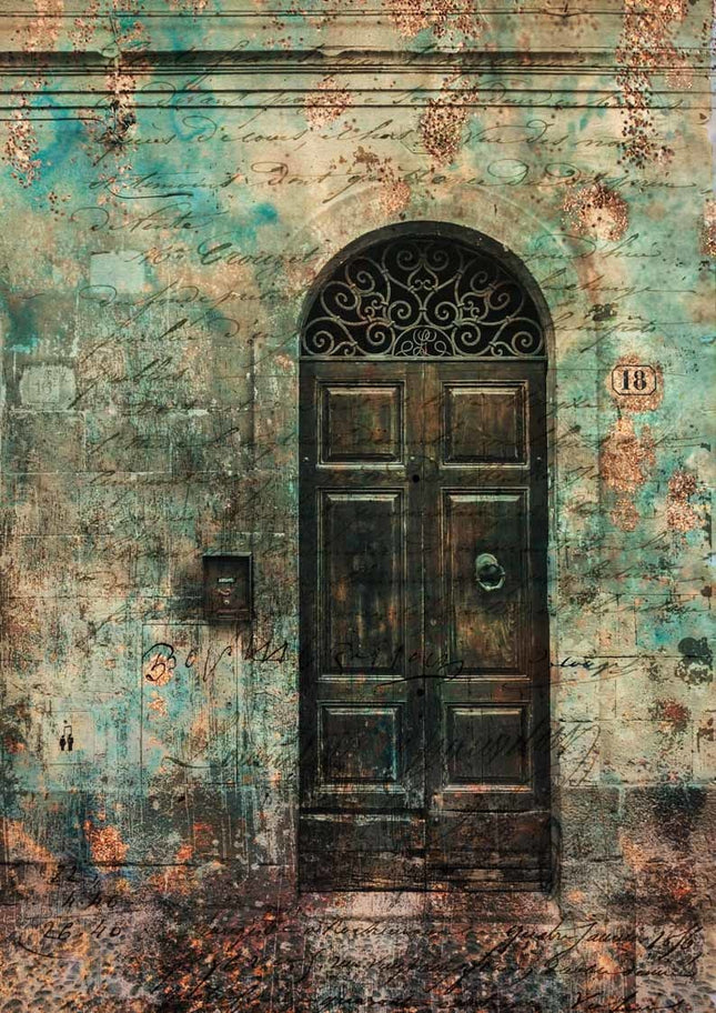 Porte ancienne avec volutes II A4