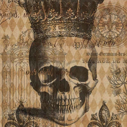 Crâne d'Halloween avec couronne A4