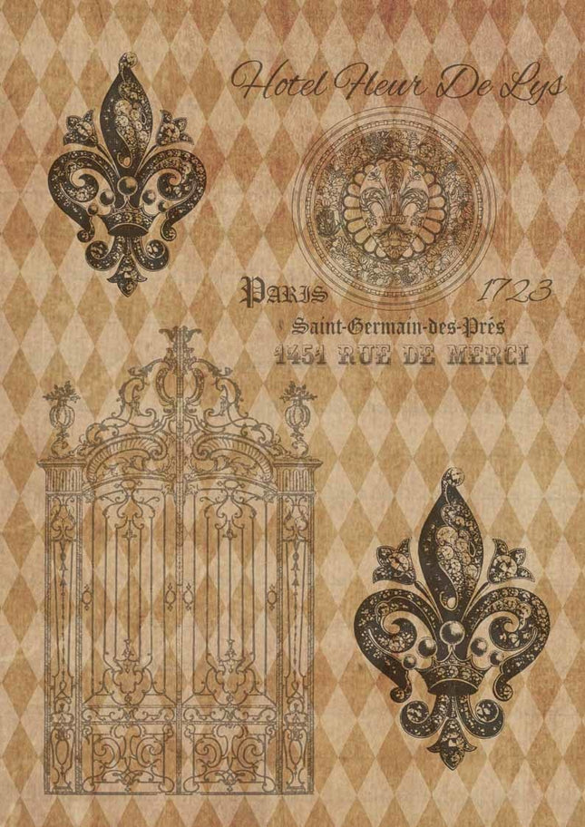 Hôtel arlequin fleur de lys A4