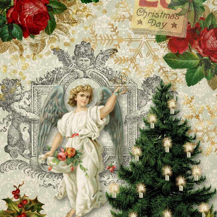 Ange de Noël avec sapin A4