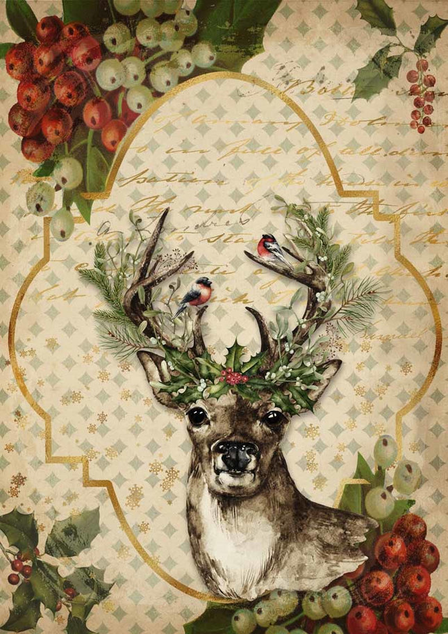 Renne de Noël A4
