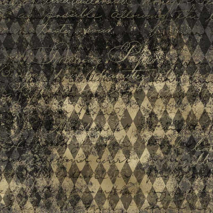 Arlequin noir et or A4
