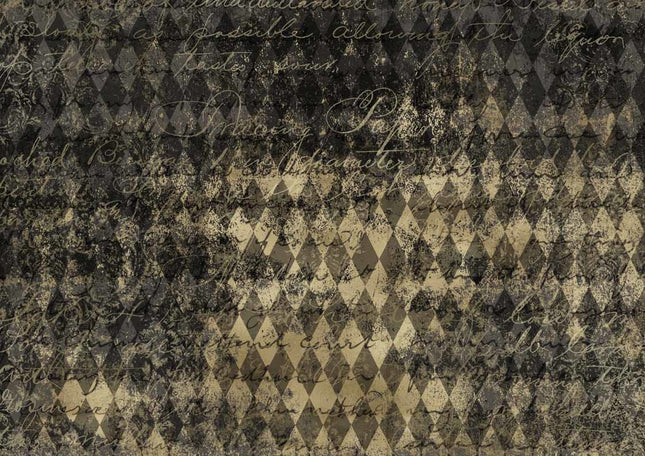 Arlequin noir et or A4