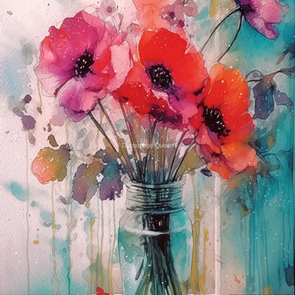 Decoupage Queen Andy Skinner Les coquelicots de maman A4