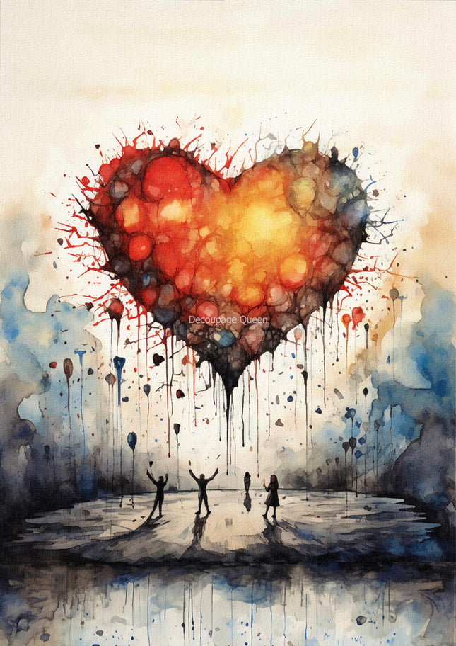 Decoupage Queen Andy Skinner Le cœur des émotions A4