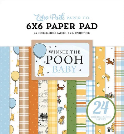 Bloc de papier bébé Winnie l'ourson 6x6 Inch