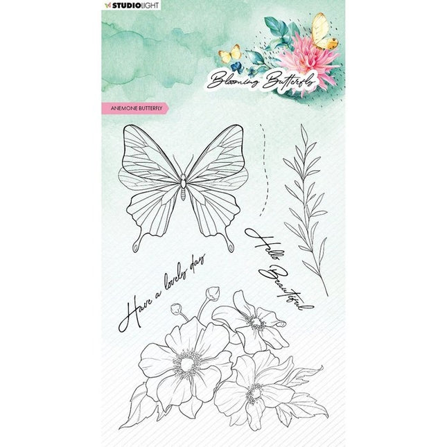 Studio Light • Tampons transparents Blooming Butterfly Anemone Butterfly