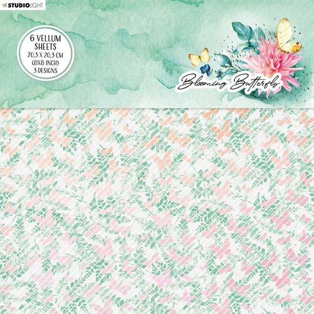 Studio Light • Set de vélin Blooming Butterfly Background Patterns