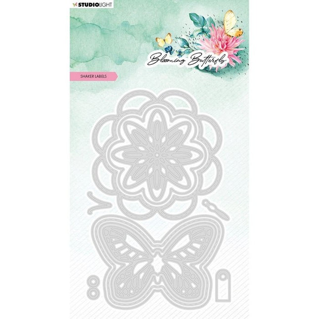 Studio Light • Matrices de découpe Blooming Butterfly Shaker Labels