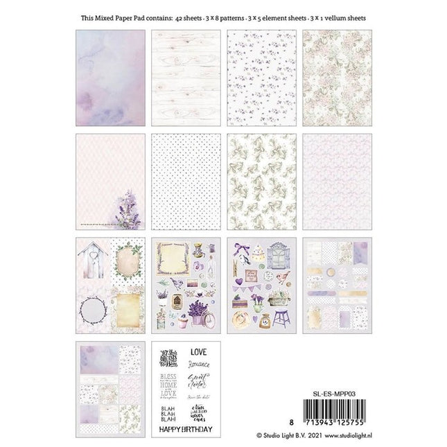 Studio Light • Bloc de papier mixte à motifs Essentials n°3