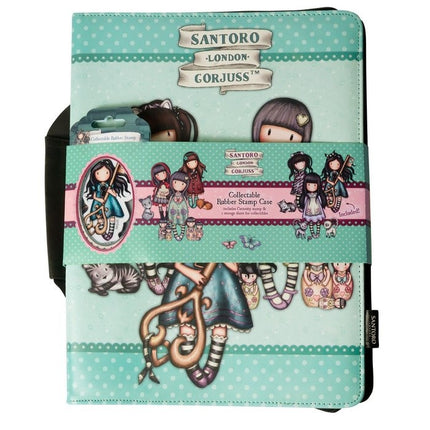 Gorjuss boîte de rangement + tampon Curiosity et feuille de pochettes