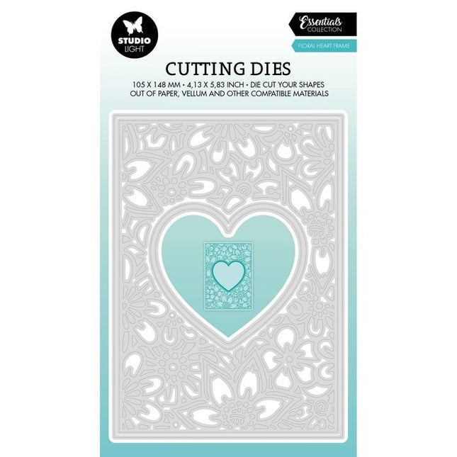 Studio Light • Die de découpe Essentials cadre cœur floral