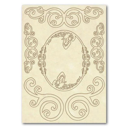 Cadres en bois format A5 – Volutes