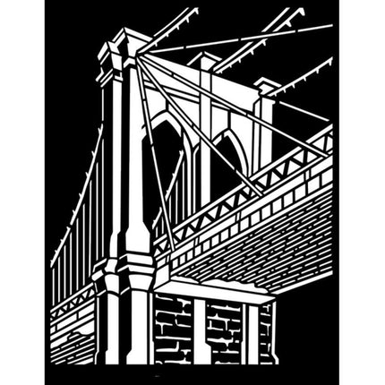 Pochoir épais cm 20X25 - Pont de Brooklyn Sir Vagabond Aviator