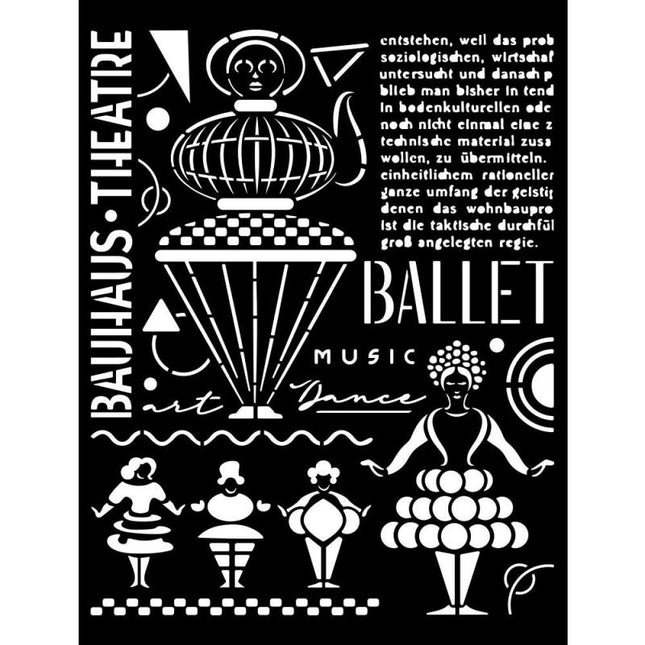 Pochoir épais 20X25 cm - théâtre Bauhaus