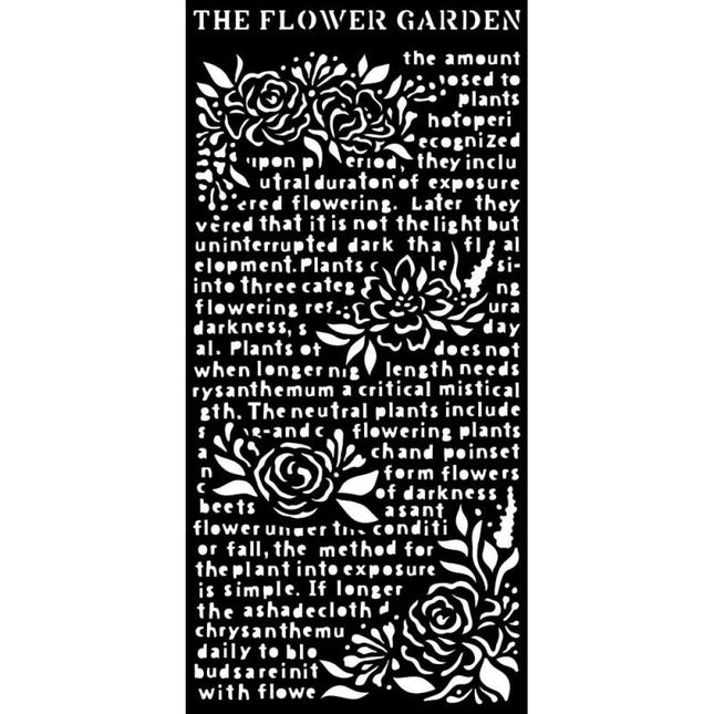 Pochoir épais cm 12X25 - Le jardin fleuri Garden of Promises