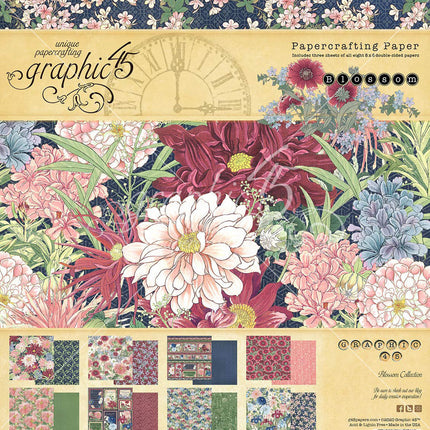 Bloc de papier Blossom 8x8 pouces