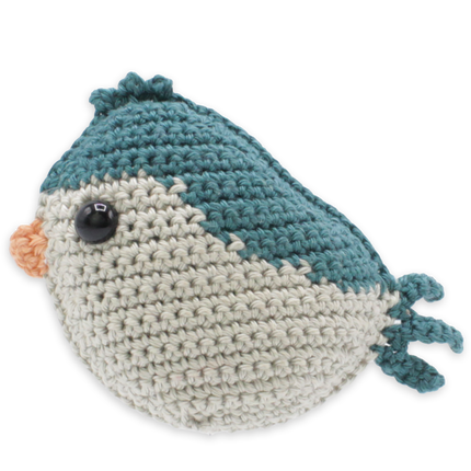 Kit de crochet petit oiseau bleu - Kit DIY amigurumi