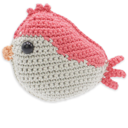 Kit de crochet petit oiseau rouge - Kit DIY amigurumi