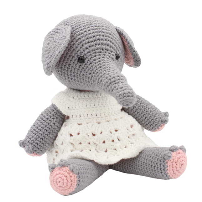 Kit de crochet Olga l'éléphante - Kit DIY Amigurumi