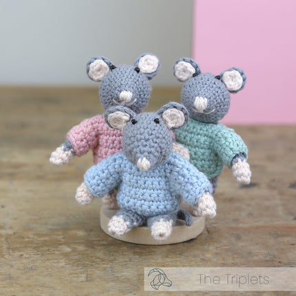 Kit de crochet Les triplés - kit DIY amigurumi